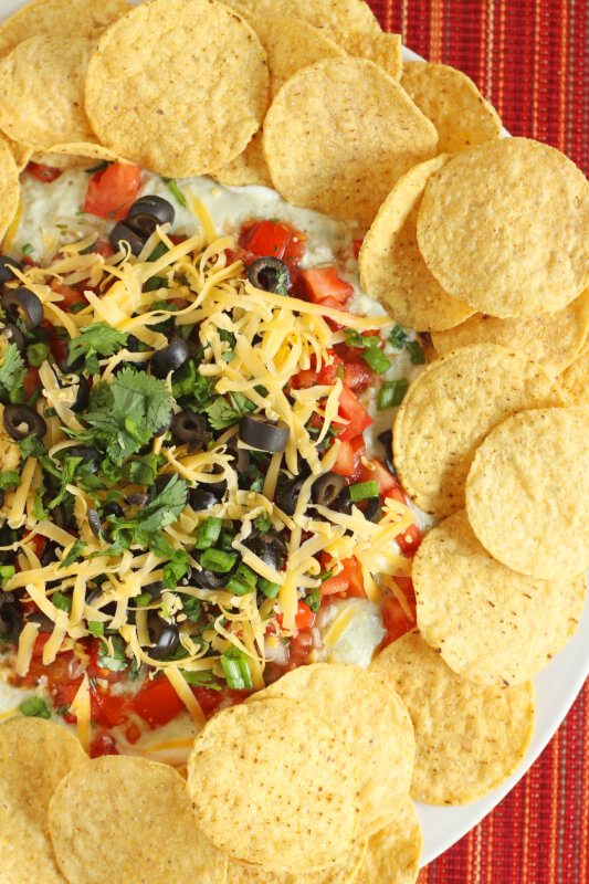 layered refried bean dip