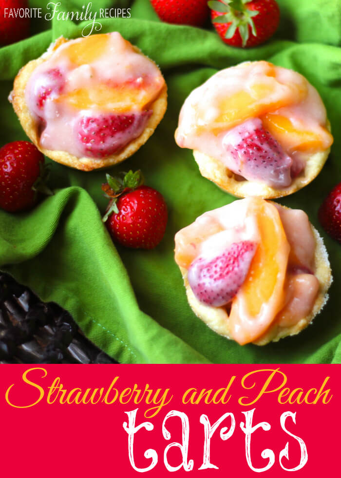 peach and strawberry tart