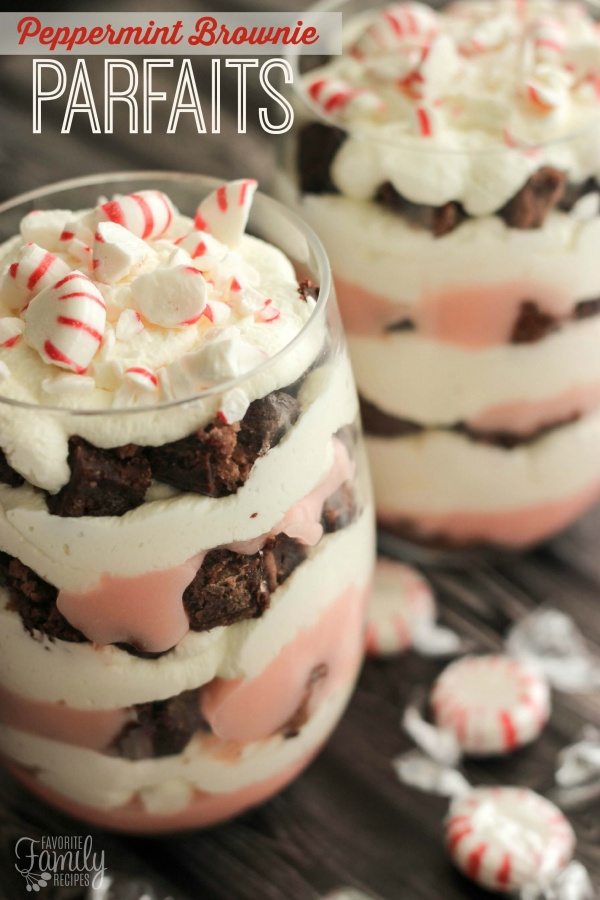 Peppermint Brownie Parfaits  Favorite Family Recipes