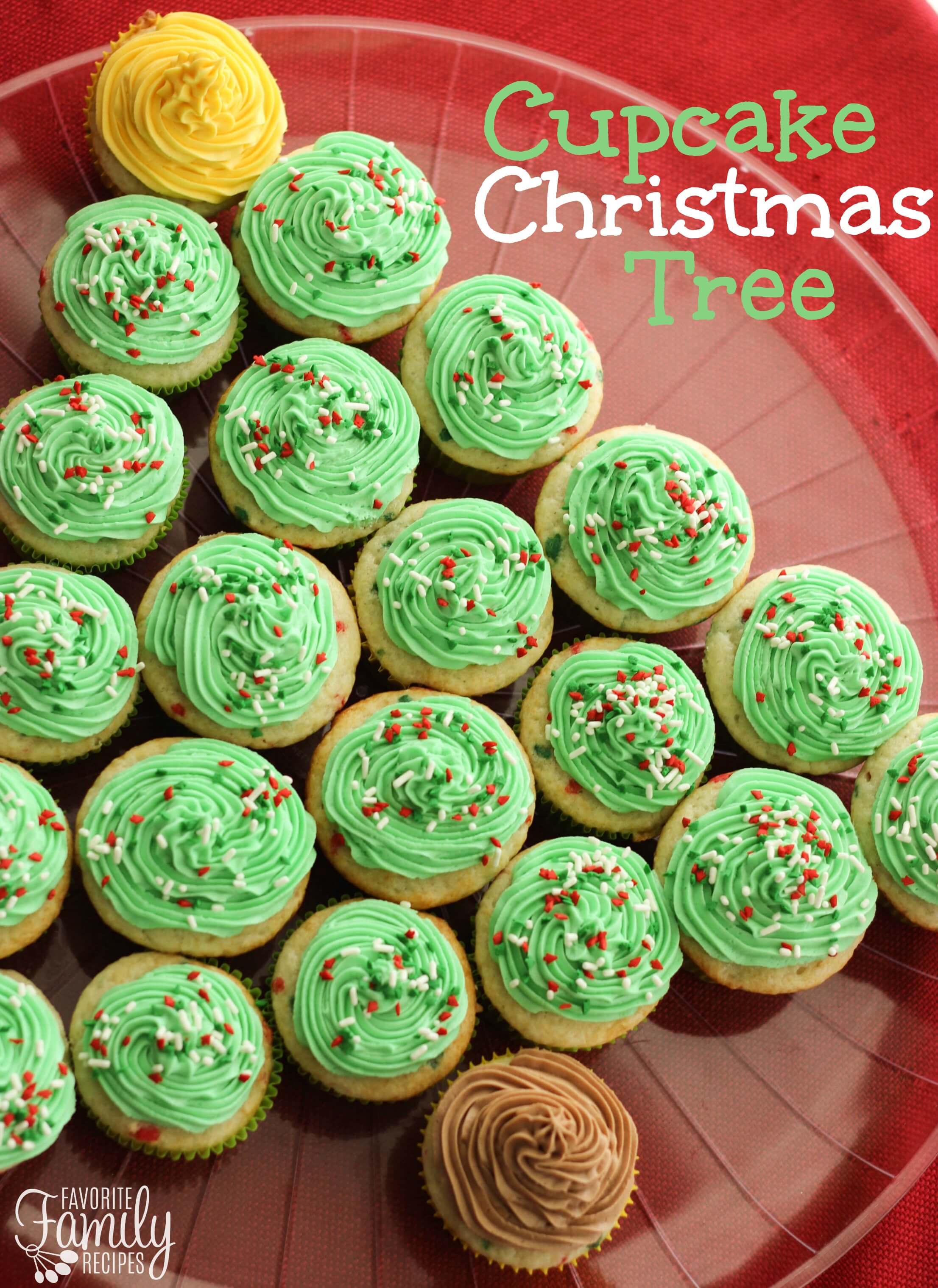 Cupcake Christmas Tree | Favorite Family Recipes