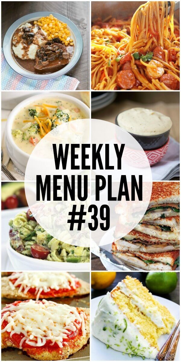 Weekly Menu Plan #39 | Favorite Family Recipes