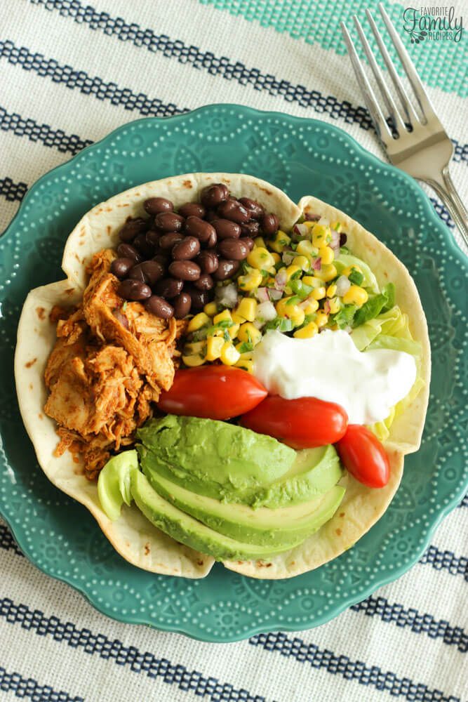 chicken-taco-salad-in-a-tortilla-bowl-favorite-family-recipes