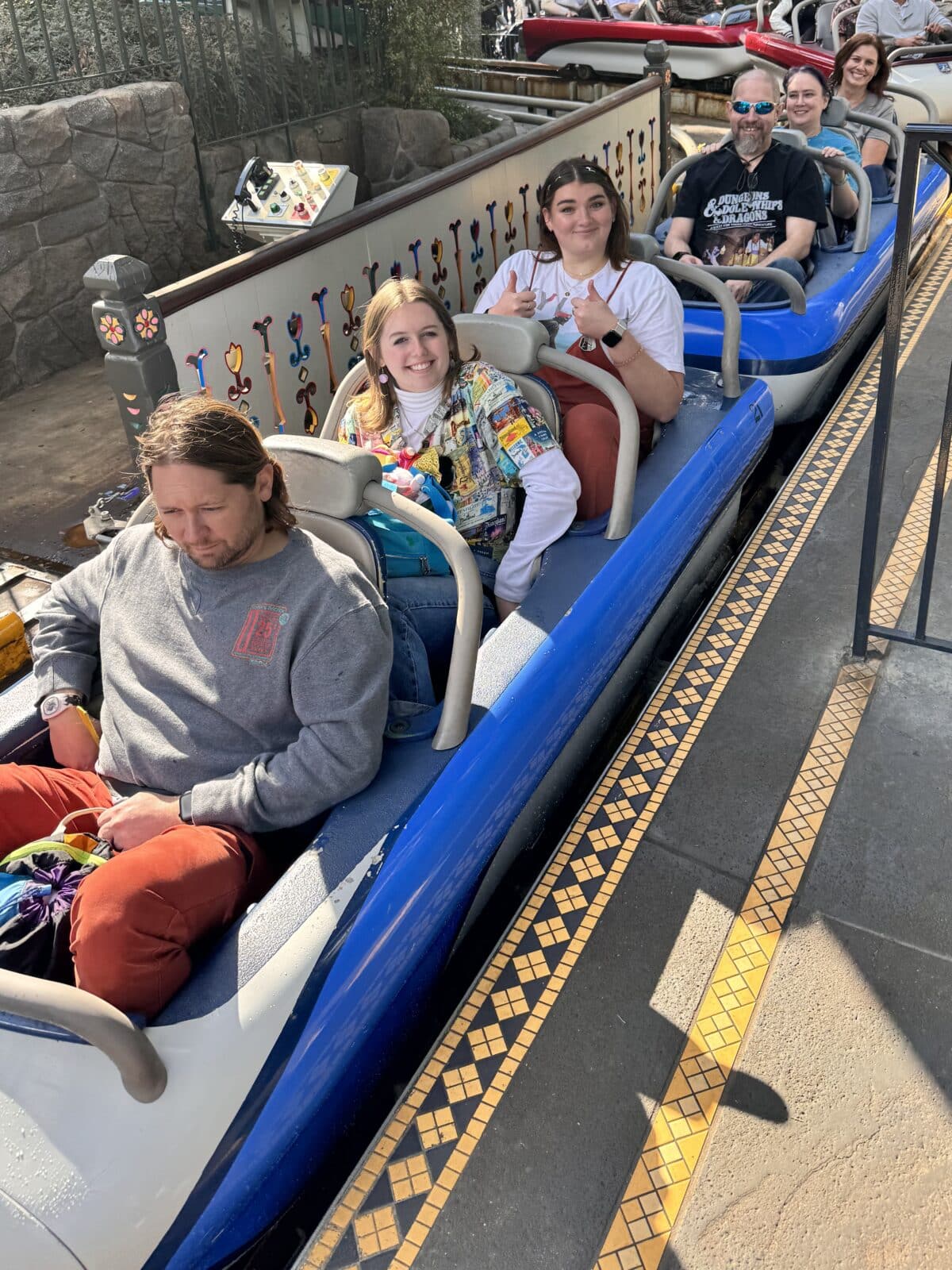 Our family riding Matterhorn at Disneyland