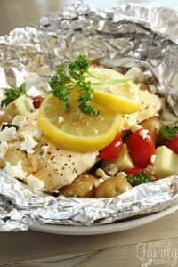 Greek Lemon Chicken Foil Packets with Vegetables | Favorite Family Recipes