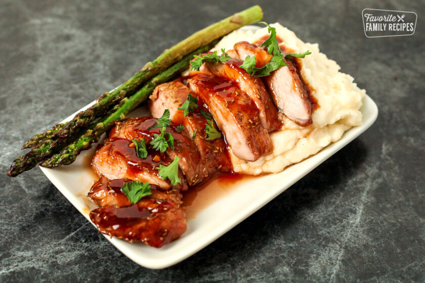 Grilled Pork Tenderloin w/ Sweet Honey BBQ Glaze