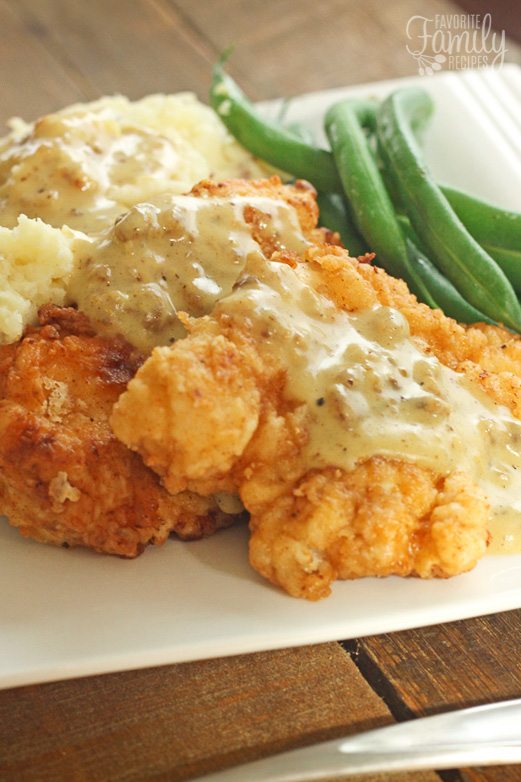 Chicken Fried Chicken with Homemade Country Gravy | FavFamilyRecipes
