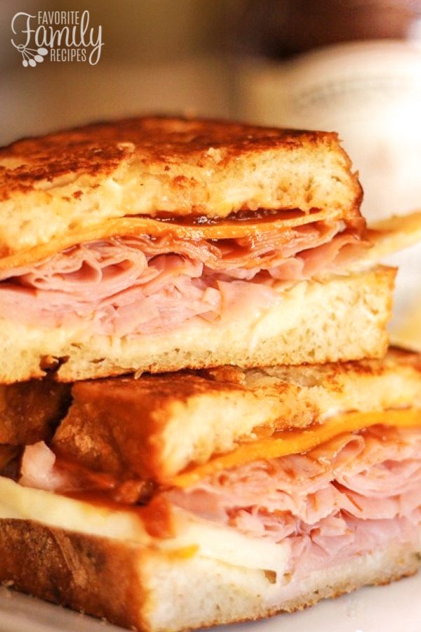 Apple, Ham, and Cheddar Melt Sandwiches | with Apple Butter