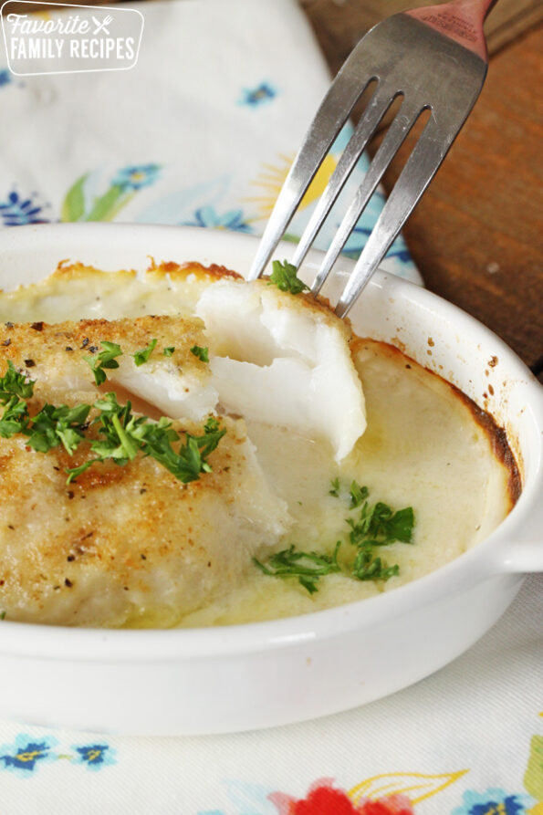 Baked Cod in Cream Sauce - Favorite Family Recipes