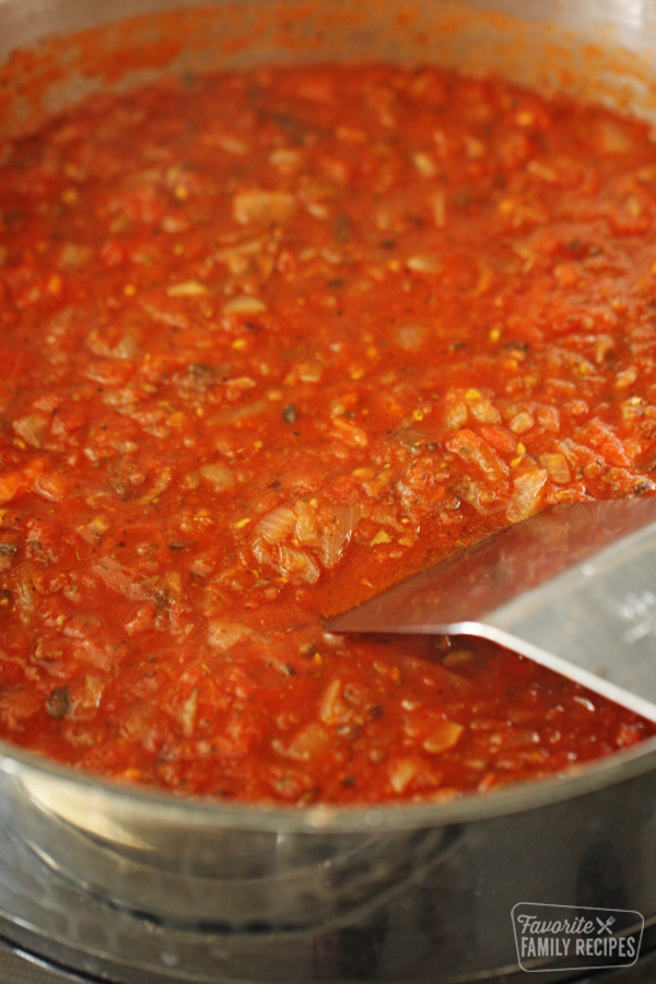 Homemade Spaghetti Sauce {Fresh Tomatoes} | Favorite Family Recipes