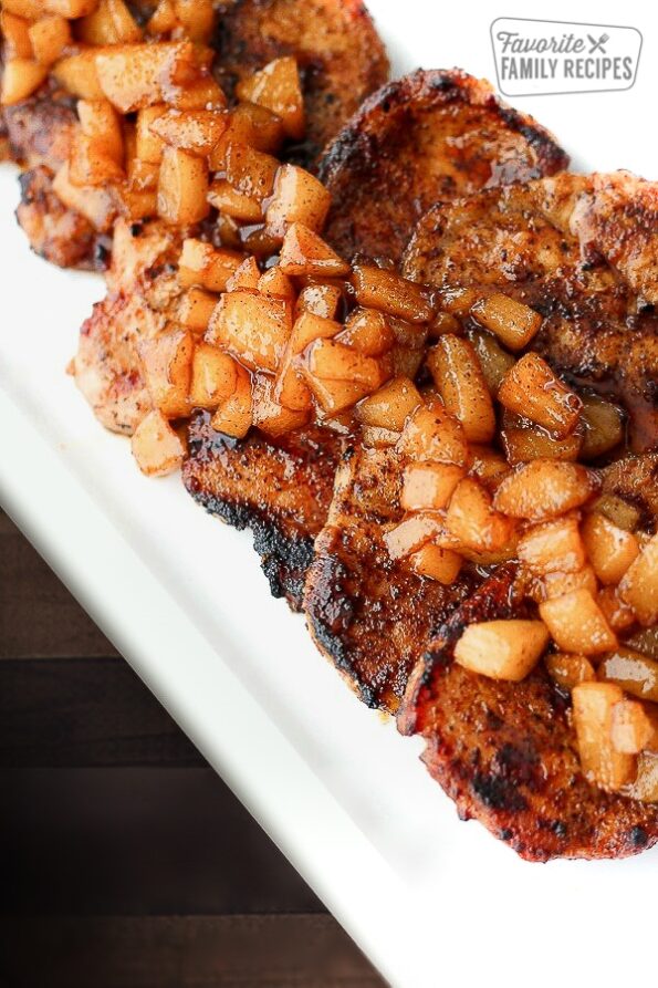 Grilled Pork Chops with Spiced Pears - Favorite Family Recipes