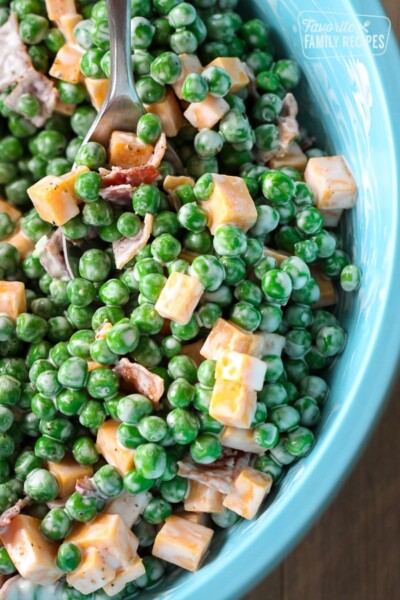 Pea Salad Creamy Green Pea Salad With Bacon And Cheese