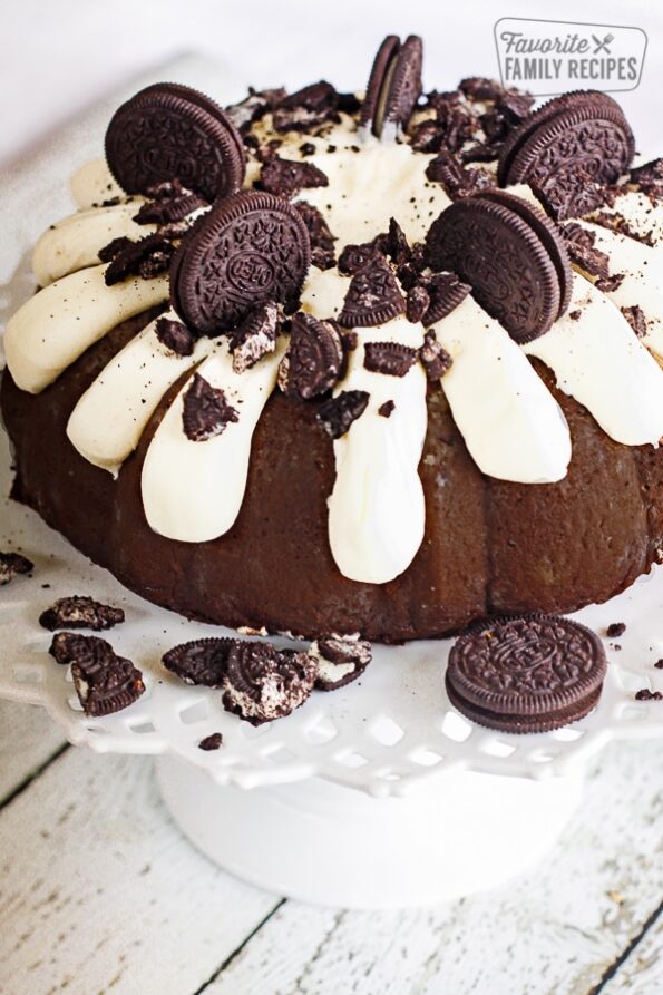 Double Chocolate Oreo Bundt Cake - Favorite Family Recipes