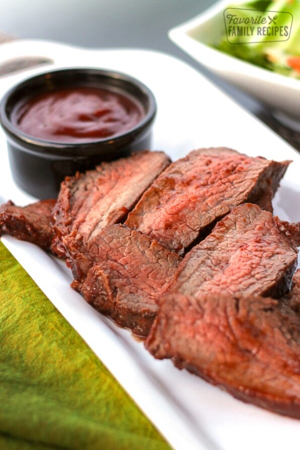 Grilled Tri Tip Steak {with Homemade BBQ Sauce}