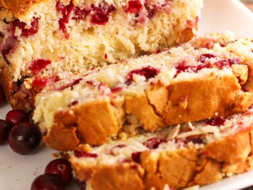 Cranberry Almond Bread with Cream Cheese Swirl