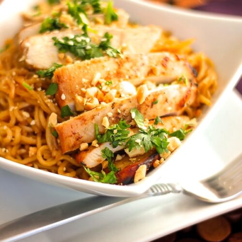 Sweet & Spicy Hot Chili Chicken Noodles