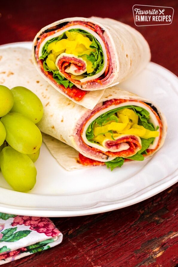 Zesty Italian Wrap - a tangy flavorful lunch on the go