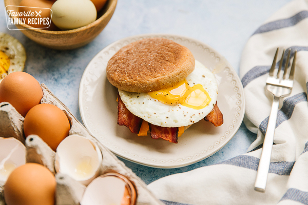 Griddled English Muffin & Eggs (my new favorite breakfast!). - Bet On Dinner
