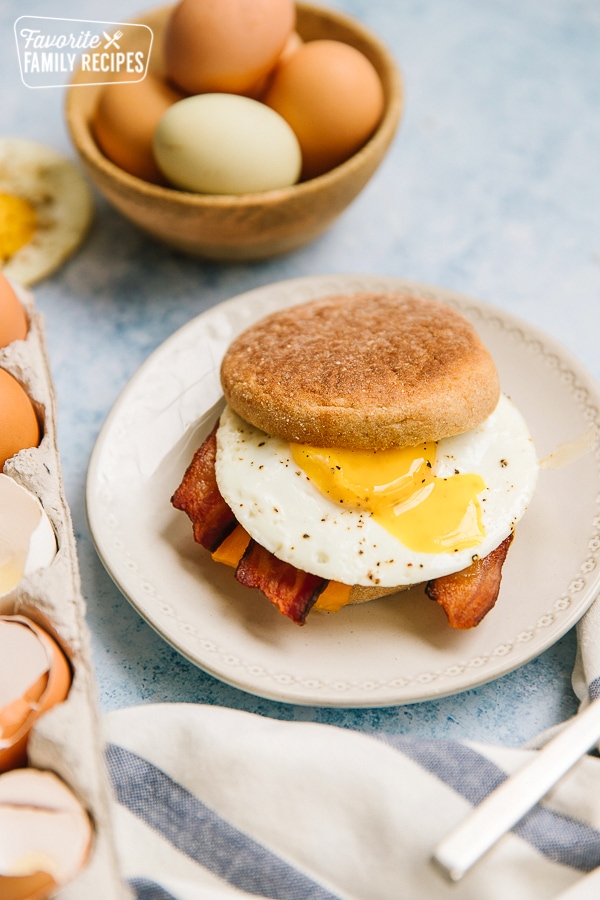 Homemade Egg McMuffin Sandwich
