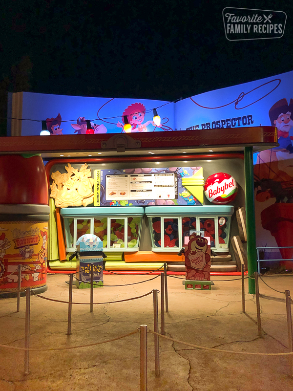 Woody's Lunchbox dining area in Toy Story Land.