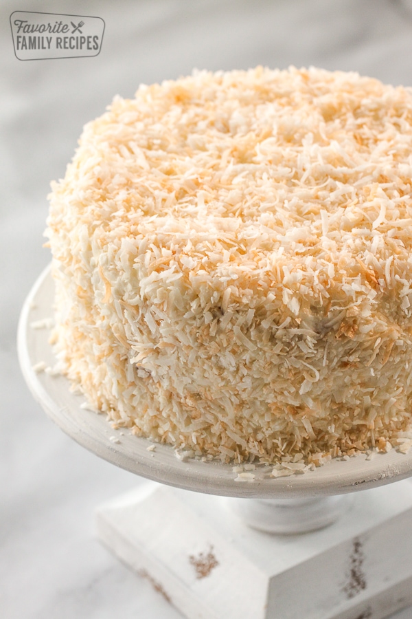 Coconut Cream Cake with Coconut Frosting | Favorite Family Recipes