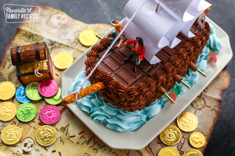 Coolest Pirate Treasure Chest Cake Design