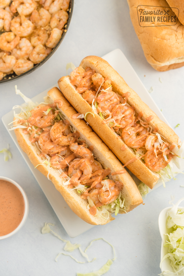 The Best Shrimp Po Boys Sandwich Recipe with Creamy Cajun Sauce