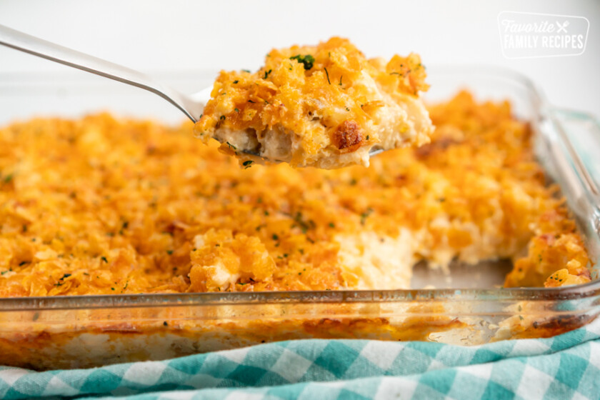 Cheesy Potato Casserole (Funeral Potatoes) | Favorite Family Recipes