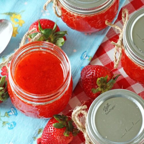 Strawberry Freezer Jam - The Seasoned Mom