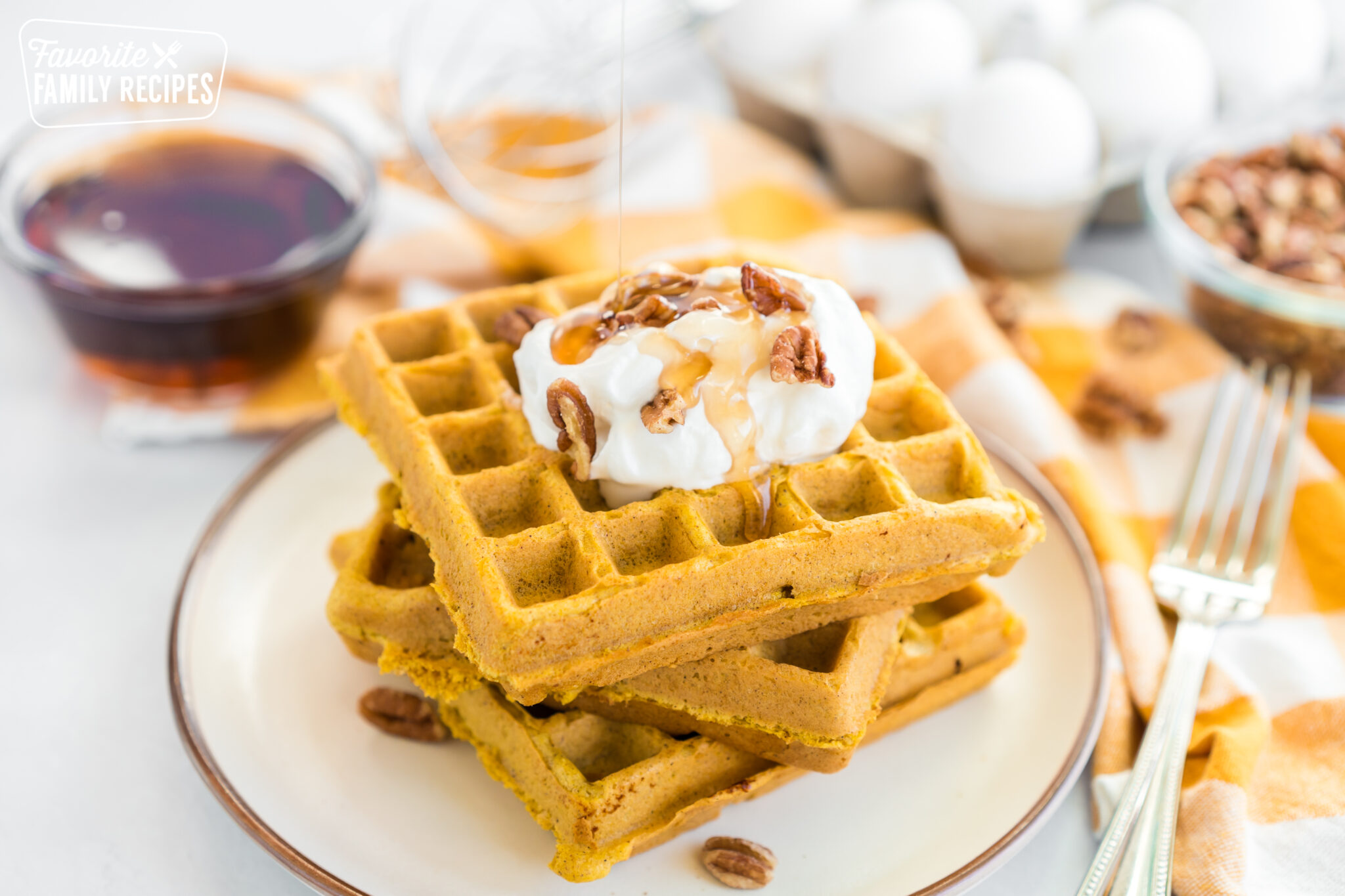 Easy Pumpkin Waffles (Fall Breakfast Idea) Favorite Family Recipes