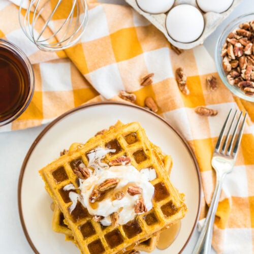 Easy Pumpkin Waffles Fall Breakfast Idea Favorite Family Recipes