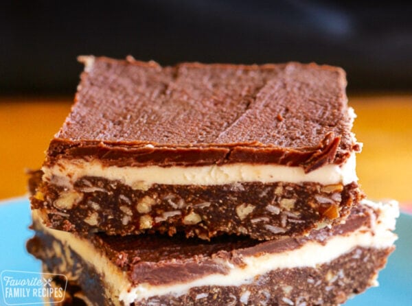 Stacked Nanaimo bars