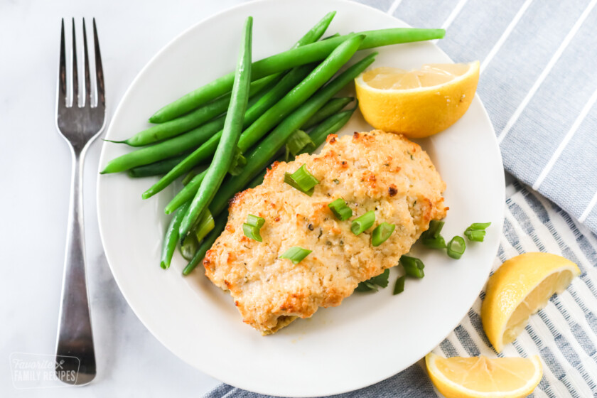 Baked Mahi Mahi with Herb Parmesan Crust