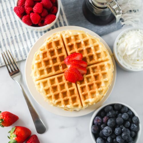 FluffBites Compact Belgian Waffle Maker for Quick Easy Waffle Recipes -  Vysta Home