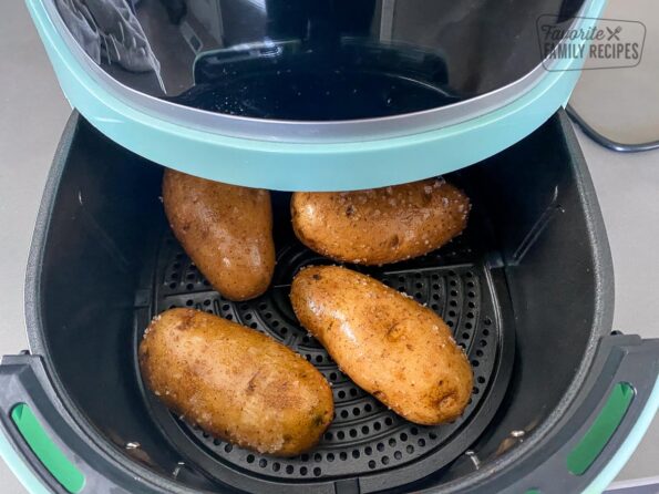 Air Fryer Baked Potatoes - ready in 35 minutes!