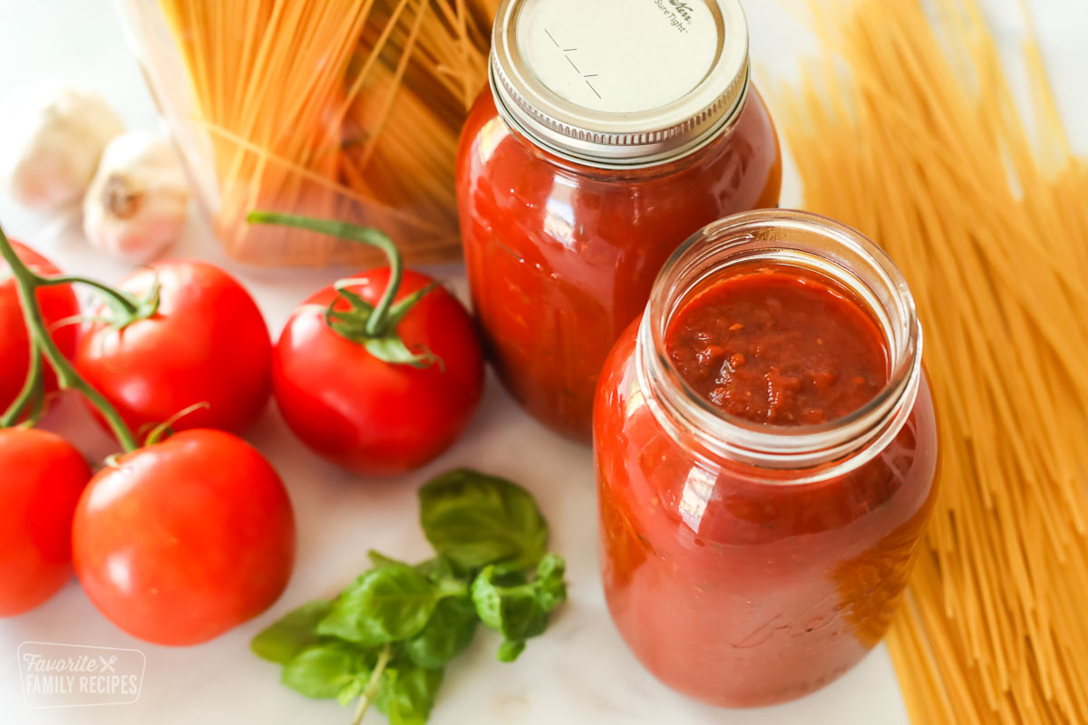 Homemade Canned Spaghetti Sauce Favorite Family Recipes