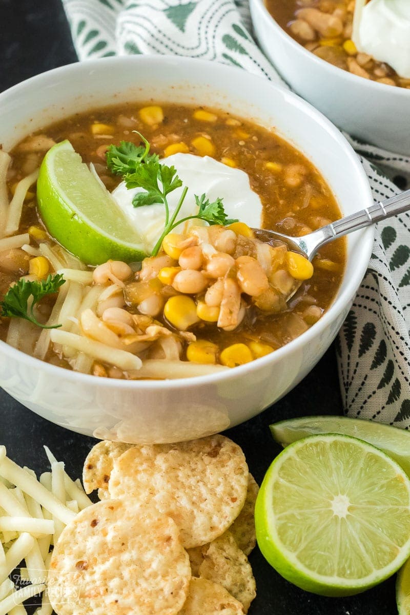 Favorite Soup Our Kids LOVE- White Bean Chicken Chili in Slow Cooker -  Nesting With Grace