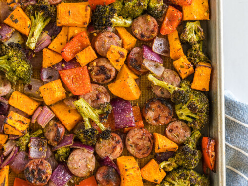 Sheet Pan Chicken Sausage and Vegetables - Love to be in the Kitchen