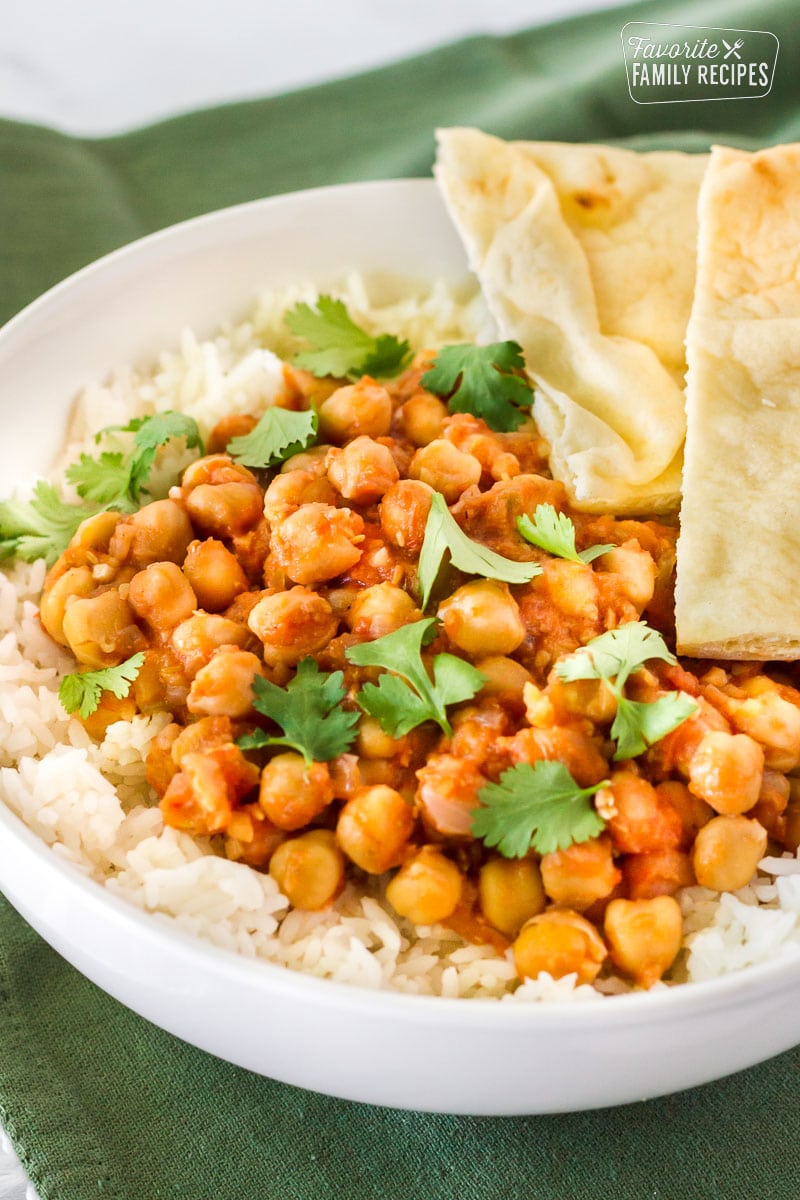 Curried Chickpeas Indian Inspired Recipe