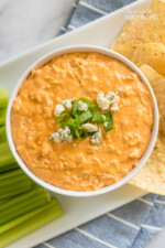 Crock Pot Buffalo Chicken Dip (5 Ingredients)