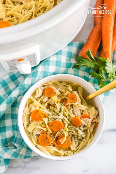 Easy Crockpot Chicken Noodle Soup