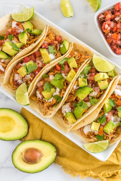 Easy Crock Pot Chicken Tacos