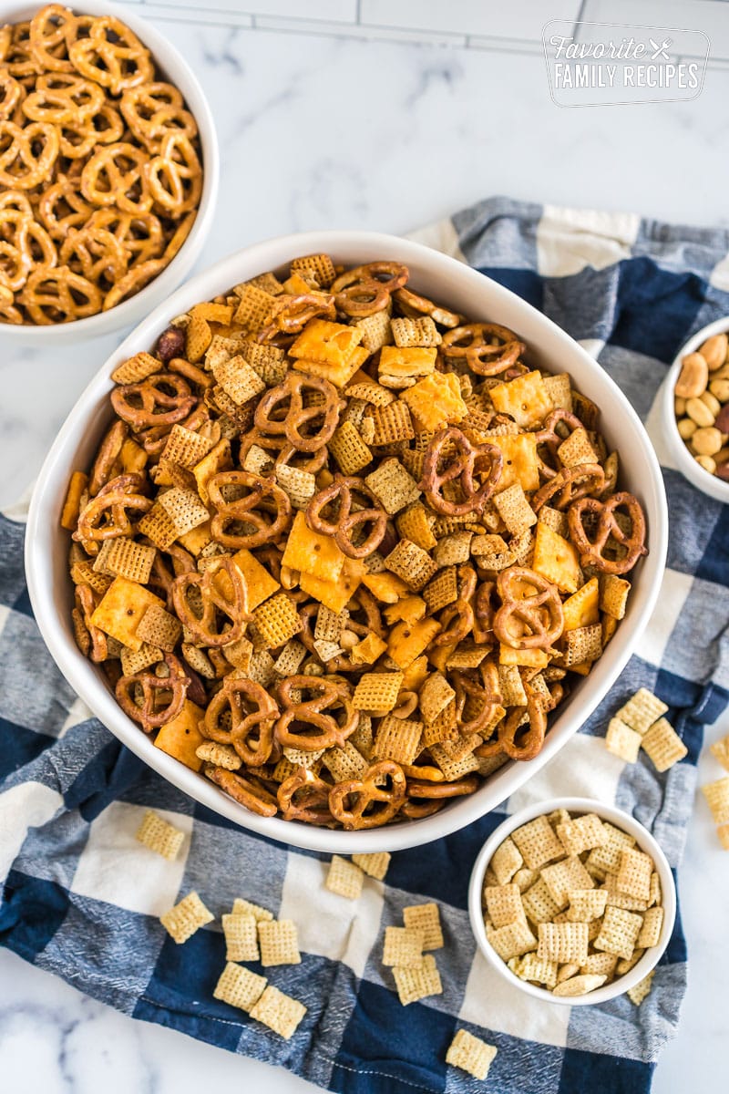 The Best Homemade Chex Mix Recipe (Oven Baked) - Play Party Plan