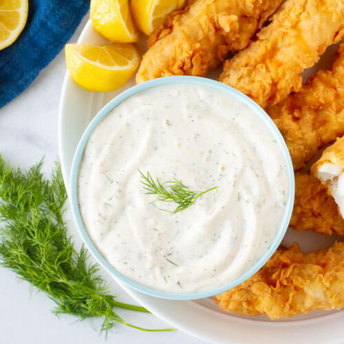 Fish Bites with Fat Free Homemade Tartar Sauce - Cooks Well With
