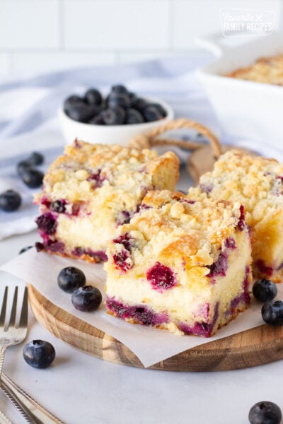 Blueberry Coffee Cake Recipe with Cream Cheese Swirl