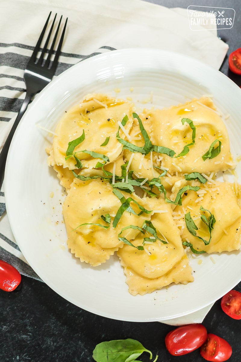 Homemade Ravioli with Four Cheese Filling