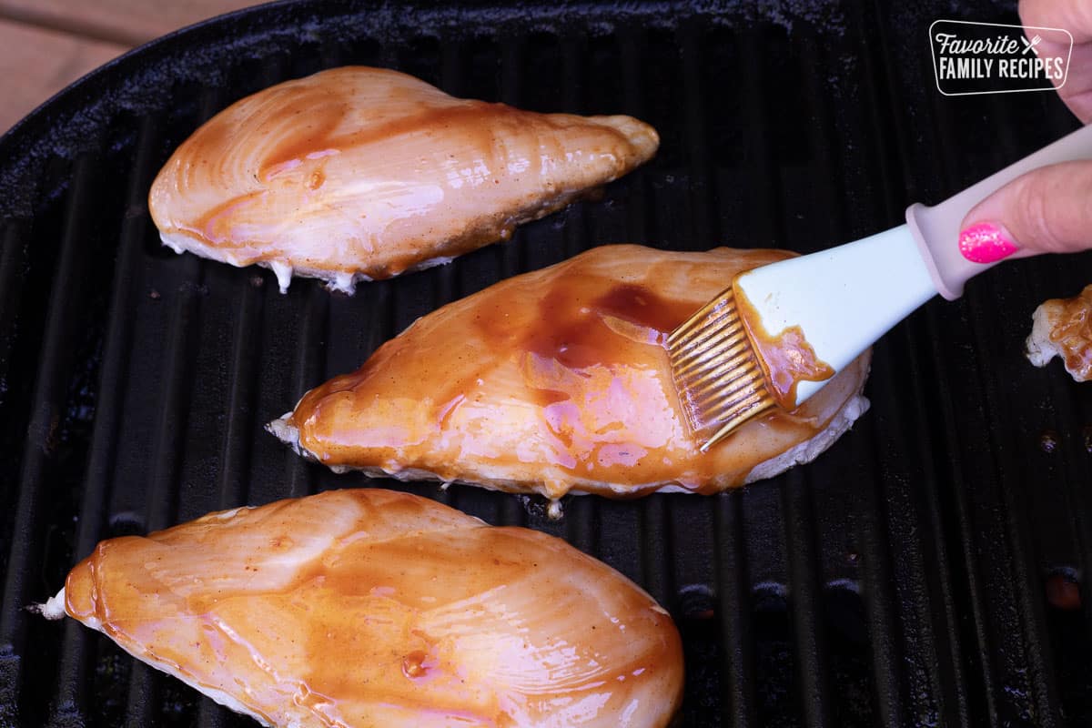 How To Grill Chicken Breasts with Barbecue Sauce - The Schmidty Wife