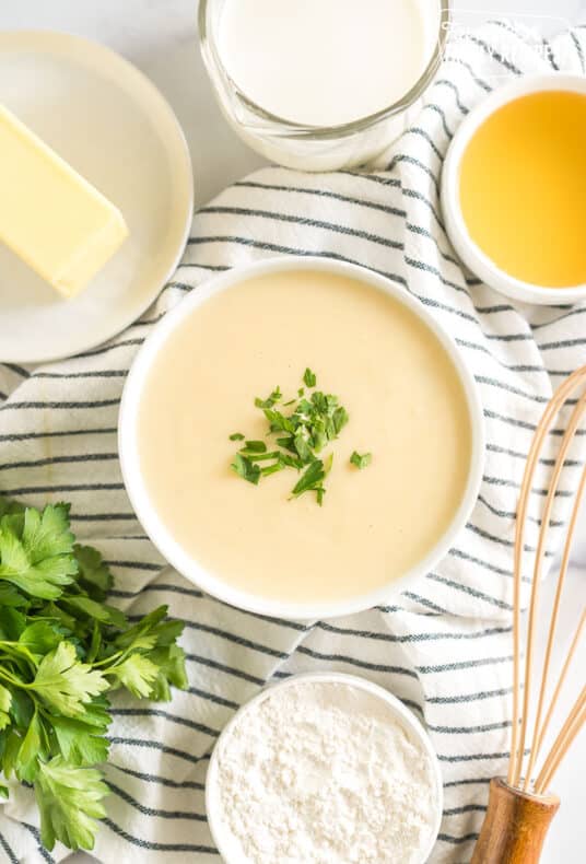 Condensed Cream of Chicken Soup Substitute in a bowl