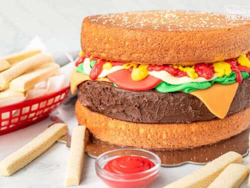 Pu Simulation Burger Toddler Realistic Artificial Food Cake | eBay