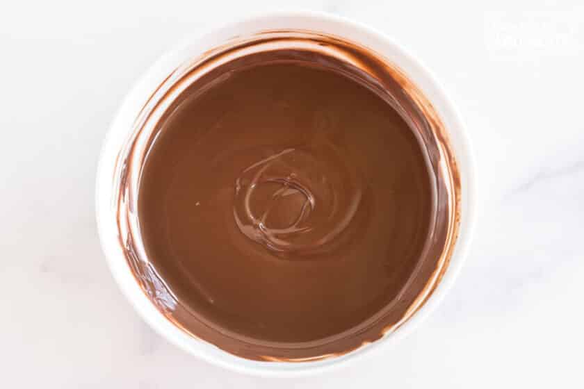 melted chocolate in a bowl