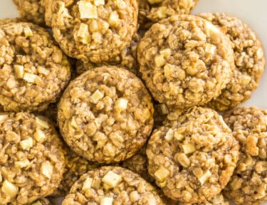 Apple Oatmeal Cookies on a plate